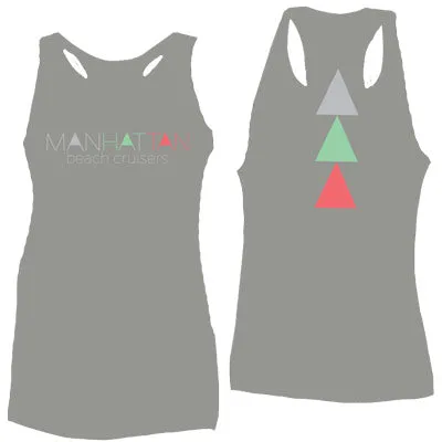 Manhattan Peak Womens,Lrg Tank Top, Gray, Large Women'S Peak Tank Top Manhattan Apparel