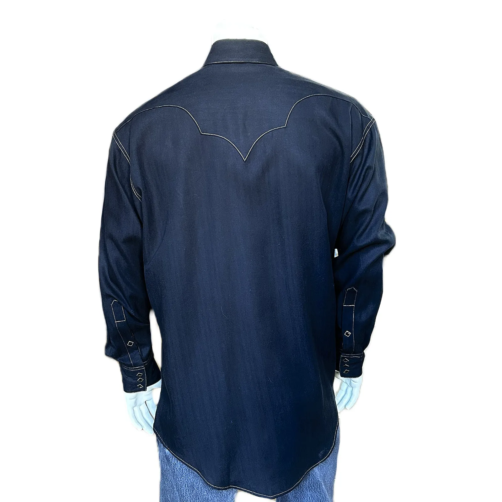 Men's Black Rayon Western Shirt