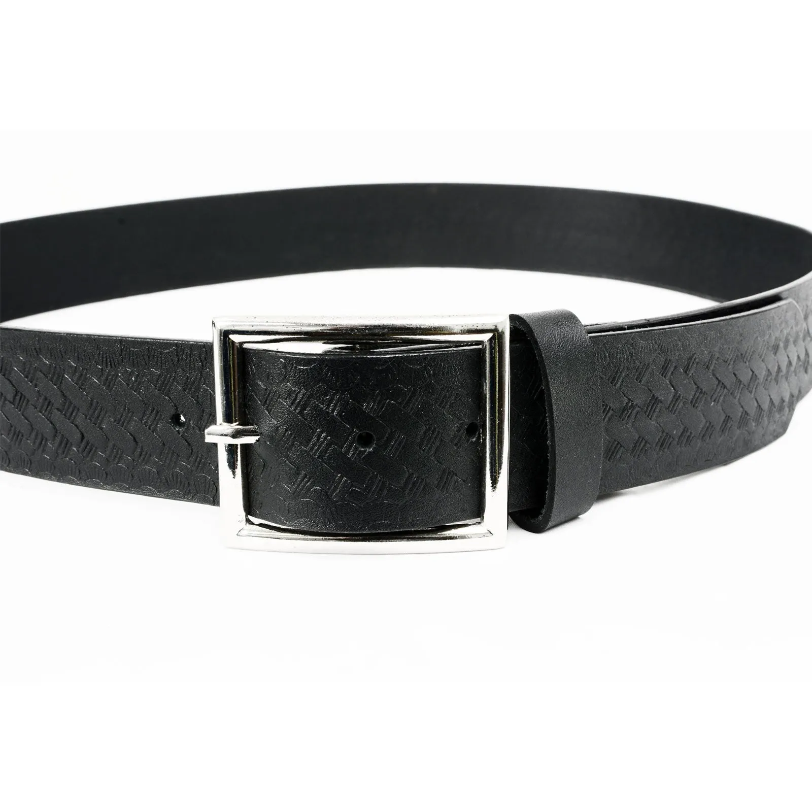 Milwaukee Leather MP7105 Men's Embossed Black Genuine Leather Biker Belt with Interchangeable Buckle