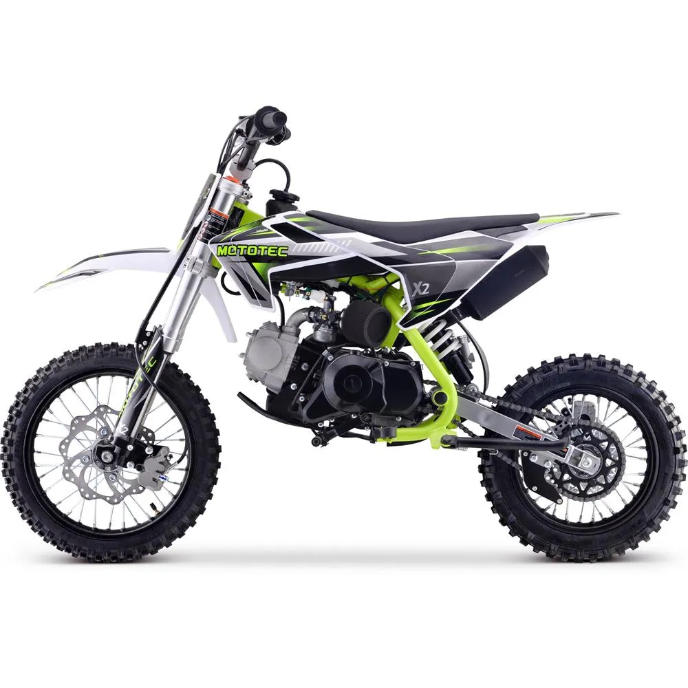 Mototec X2 Motocross 110cc Dirt Bike | 4-Speed Semi-Automatic