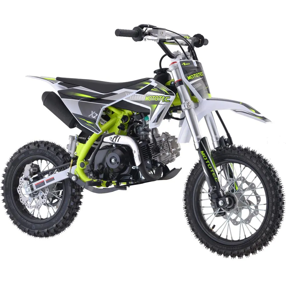 Mototec X2 Motocross 110cc Dirt Bike | 4-Speed Semi-Automatic