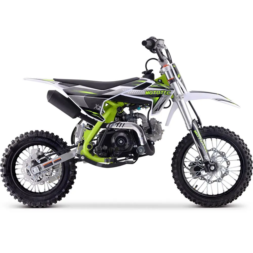 Mototec X2 Motocross 110cc Dirt Bike | 4-Speed Semi-Automatic