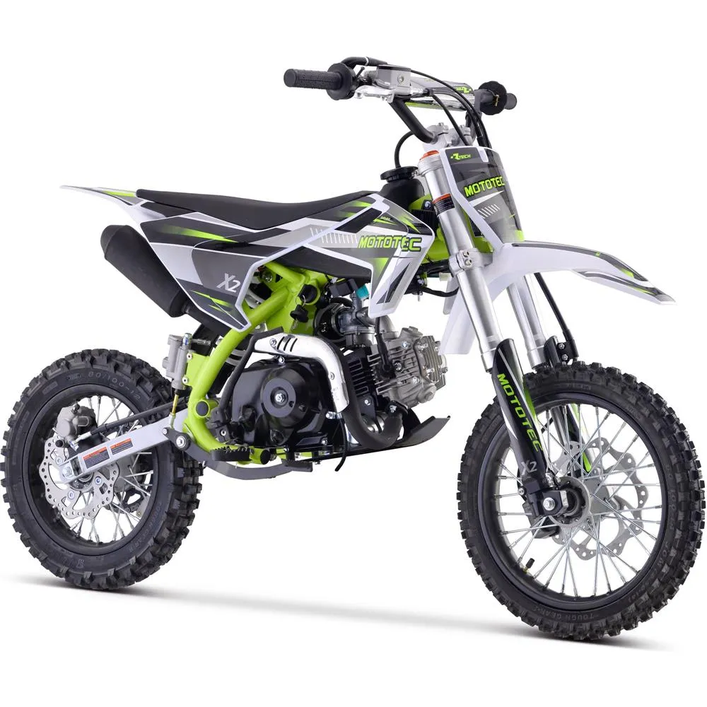 Mototec X2 Motocross 110cc Dirt Bike | 4-Speed Semi-Automatic