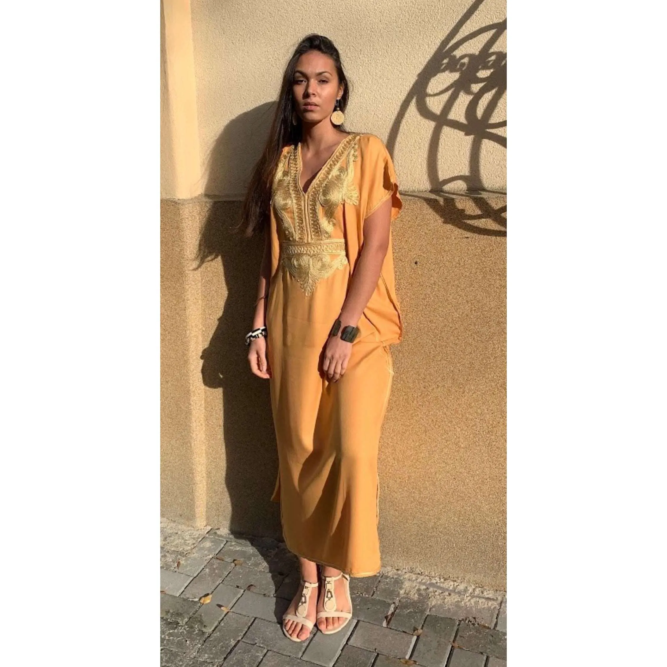 Mustard Yellow Gold Marine Kaftan Caftan & Loungewear