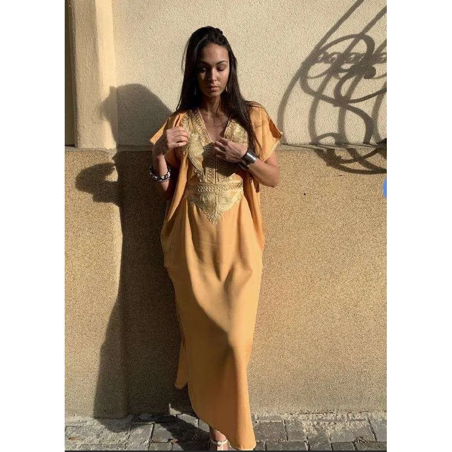 Mustard Yellow Gold Marine Kaftan Caftan & Loungewear