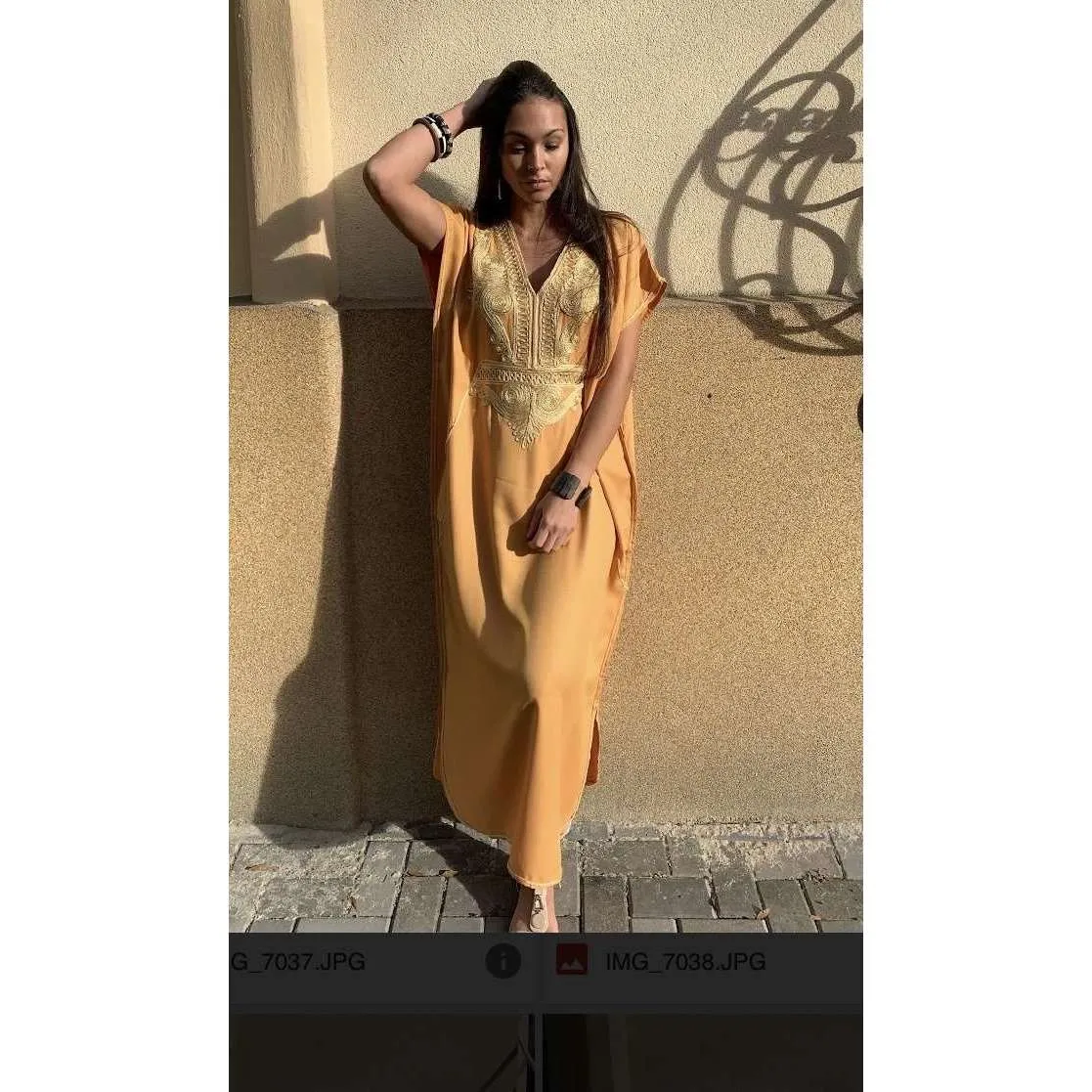 Mustard Yellow Gold Marine Kaftan Caftan & Loungewear