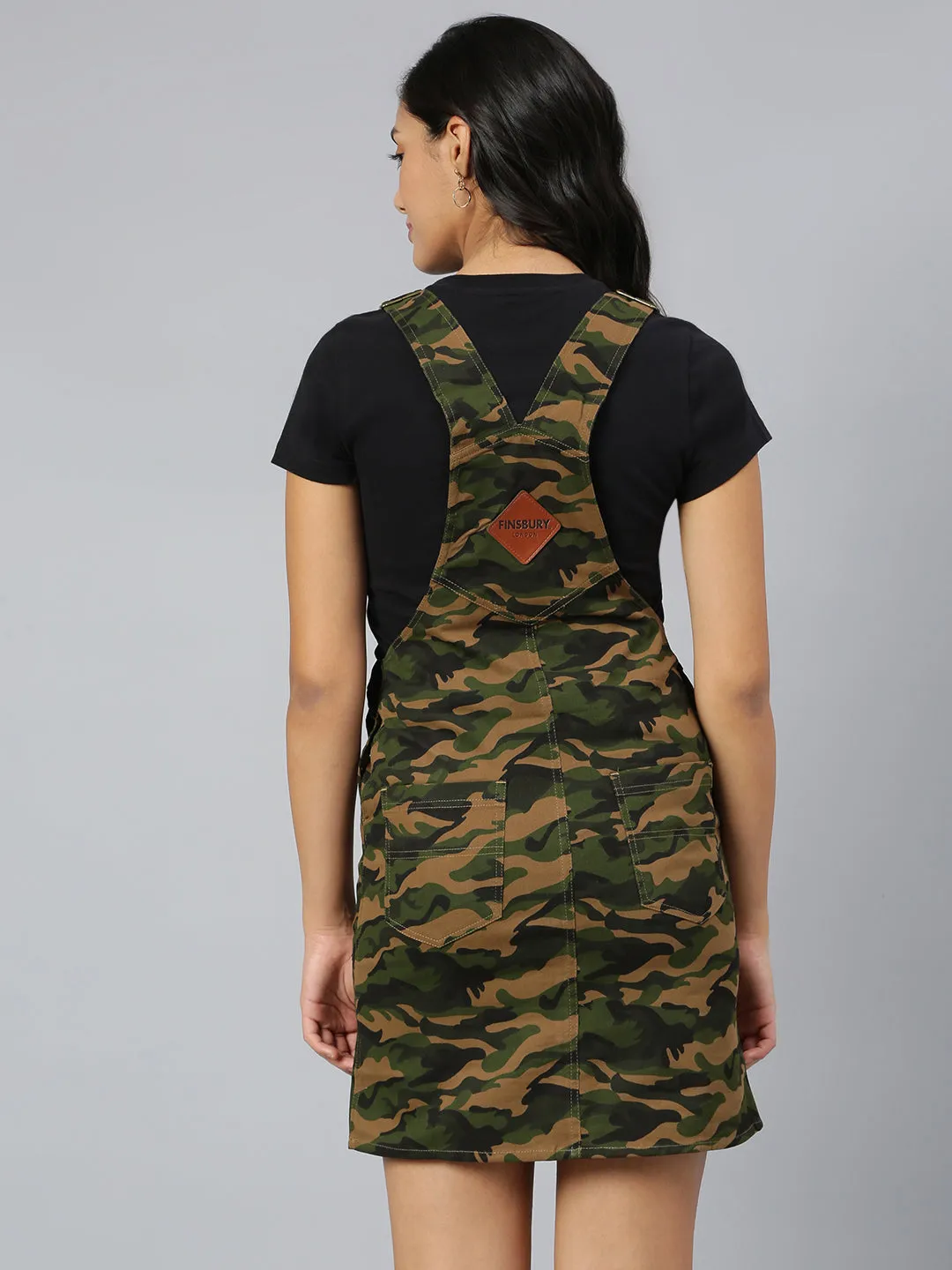 NaughtyDungaree® Women's Camoflauge Print Dungaree Dress