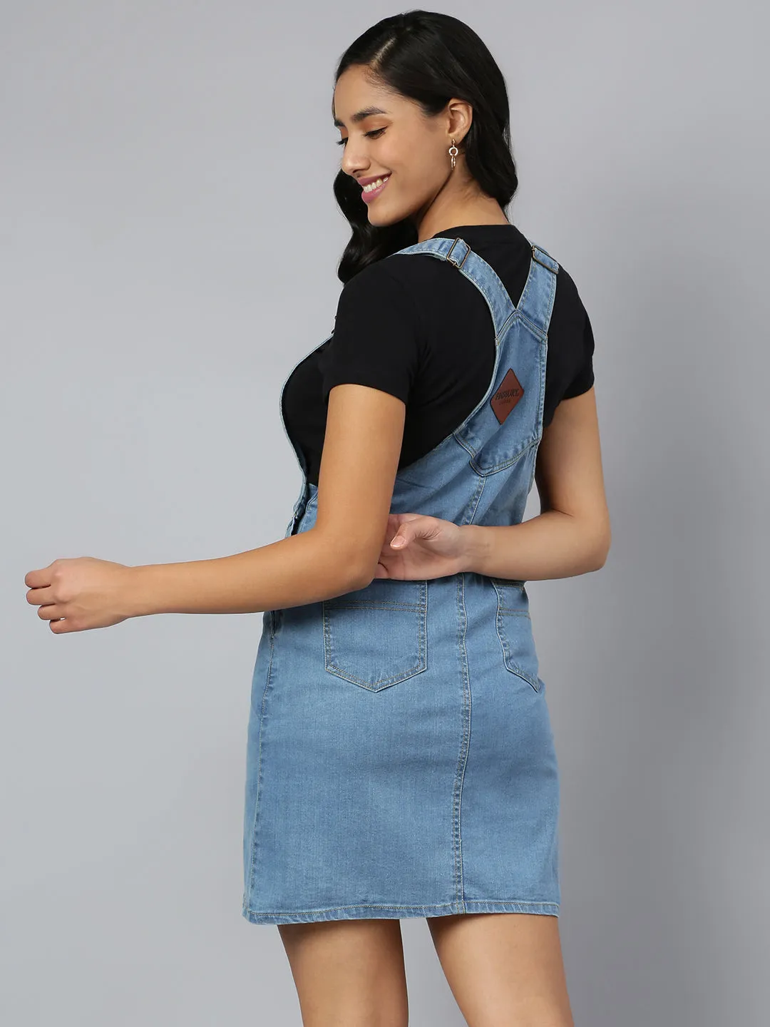 NaughtyDungaree® Women's Denim Dungaree Dress Essential