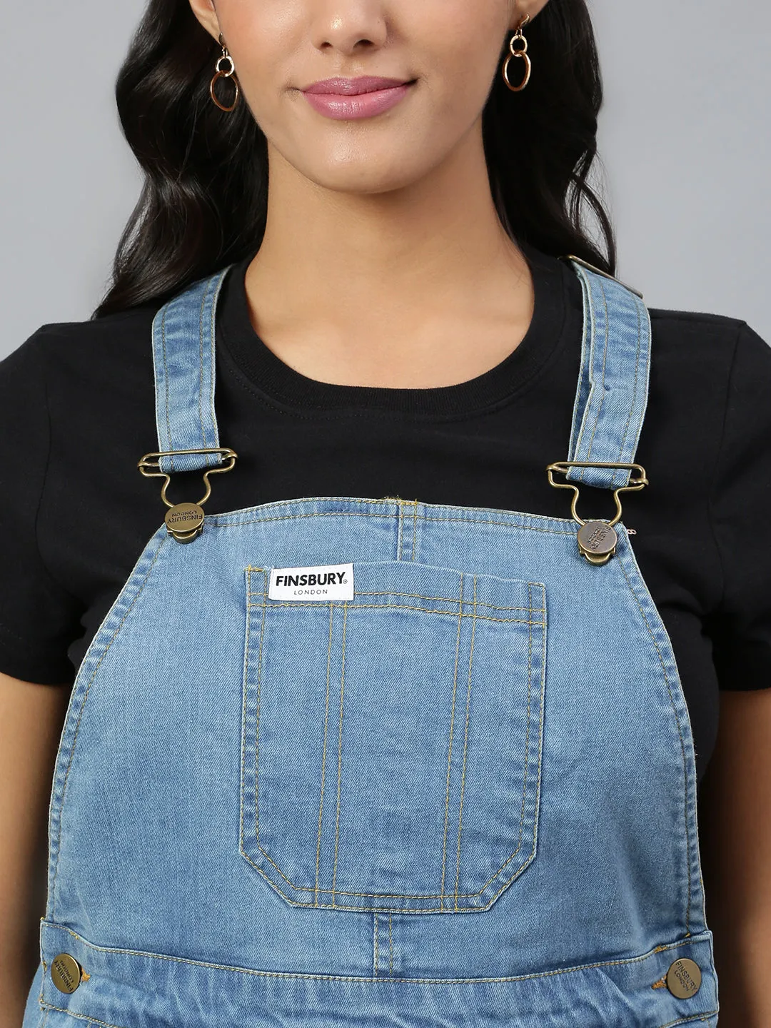 NaughtyDungaree® Women's Denim Dungaree Dress Essential