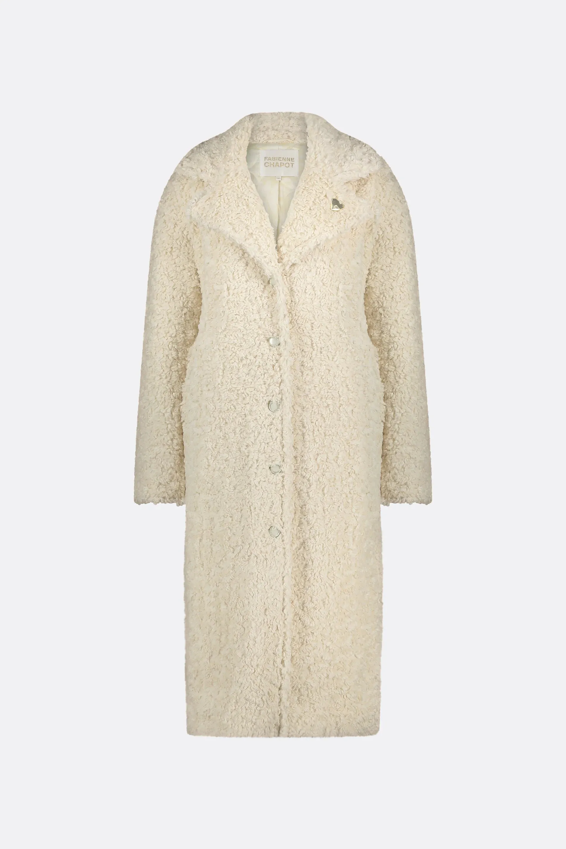 Nicole White Cosy Faux Fur  Coat