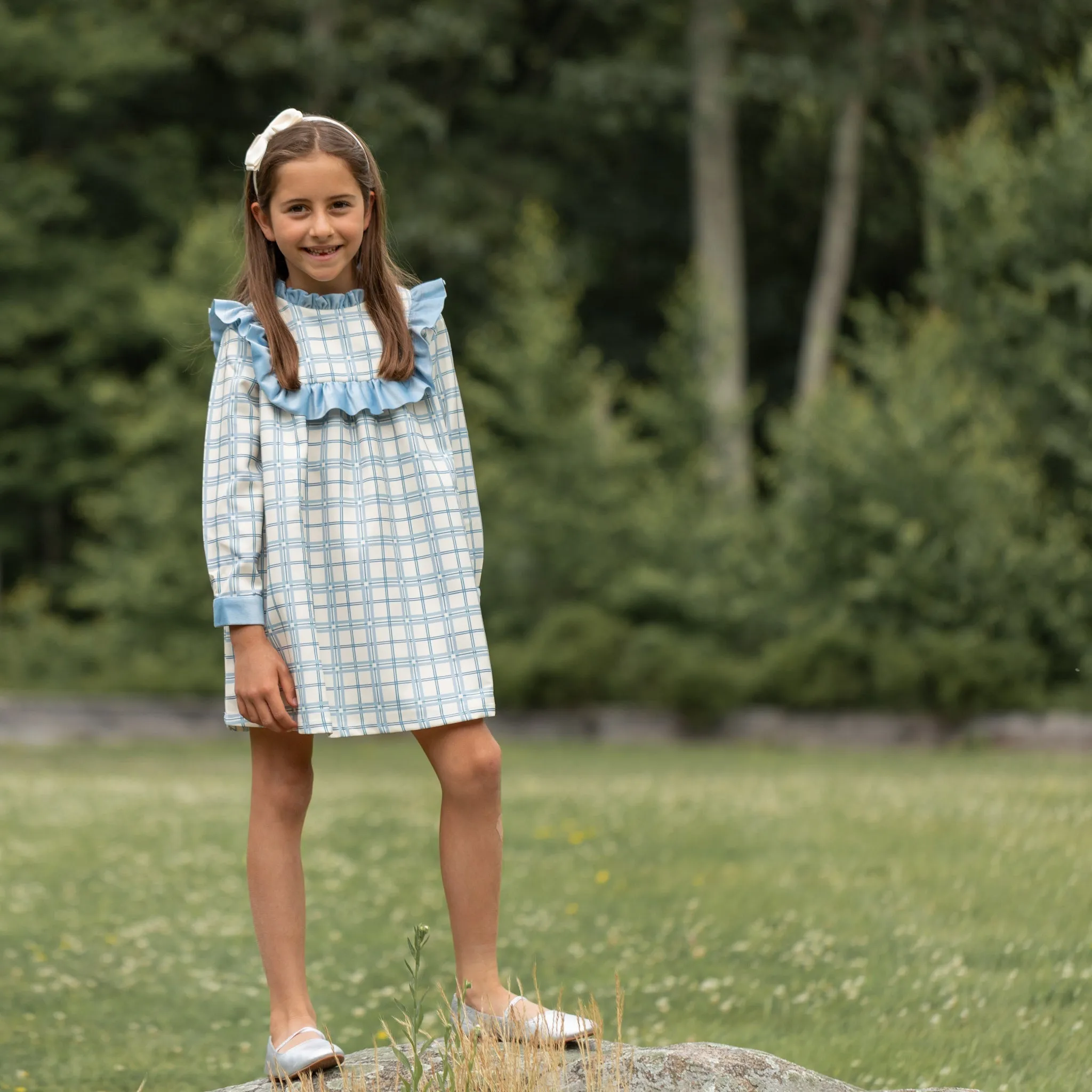 Nora Dress in Pembroke Plaid