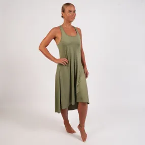 Olive Flowy Dress