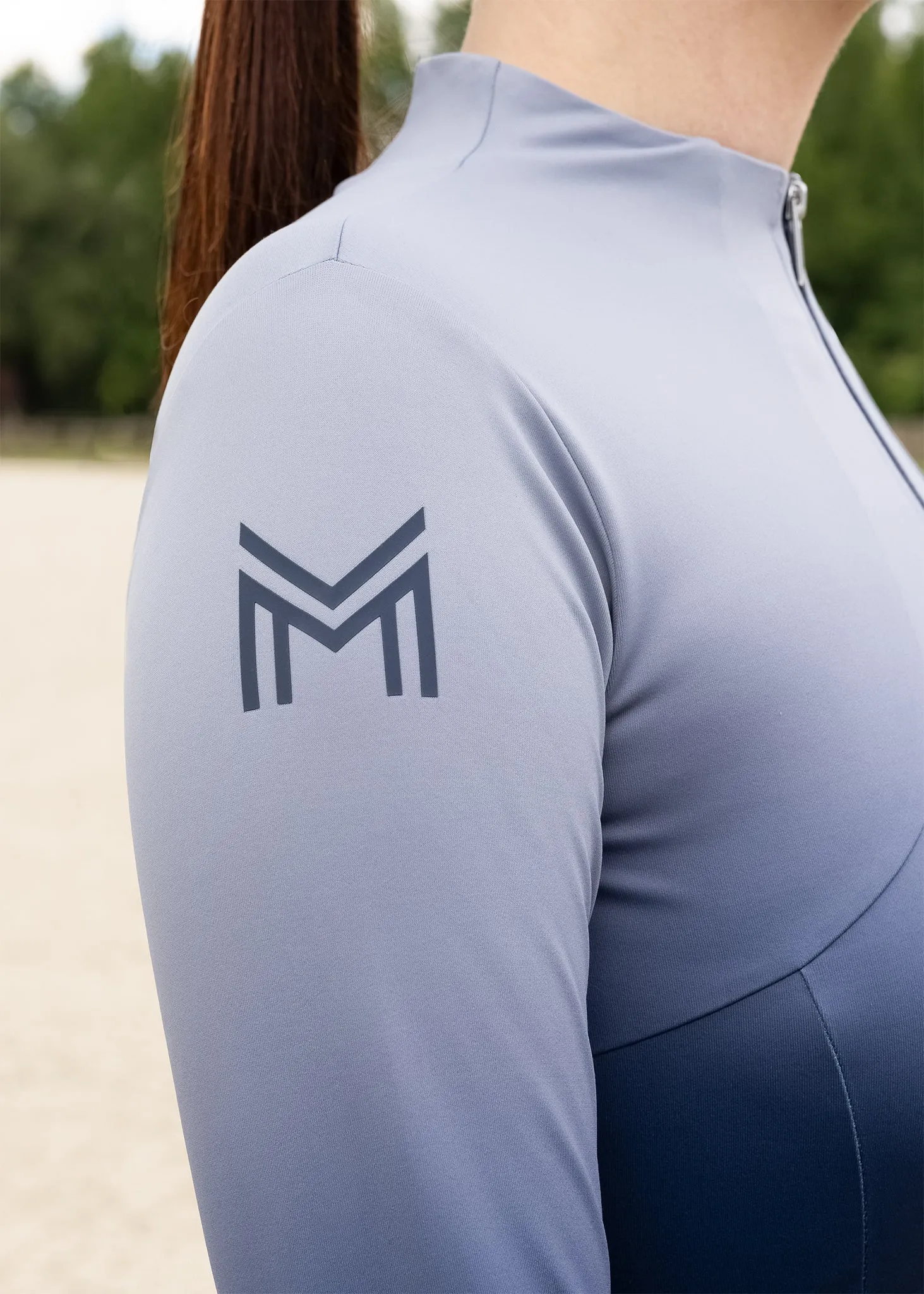 Ombré Long Sleeve Base Layer (Navy)