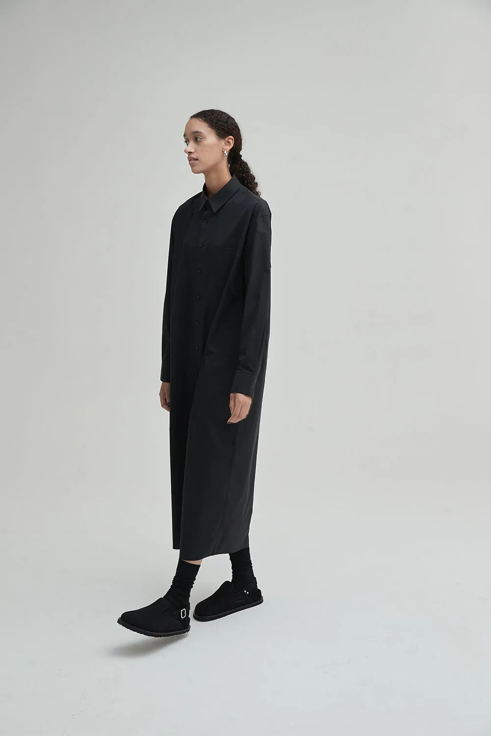 PETER SHIRT DRESS (BLACK)