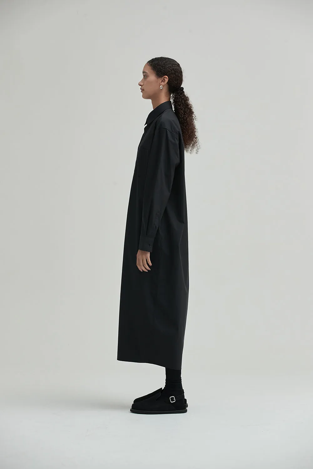 PETER SHIRT DRESS (BLACK)