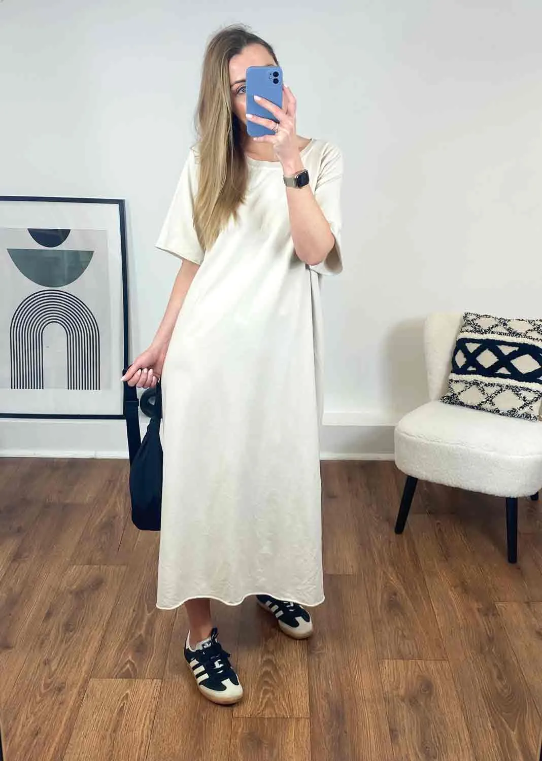 Peyton Jersey Maxi Dress in Cream