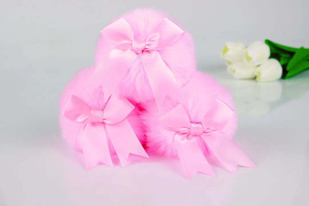 Pink Bunny Tail Butt Plug