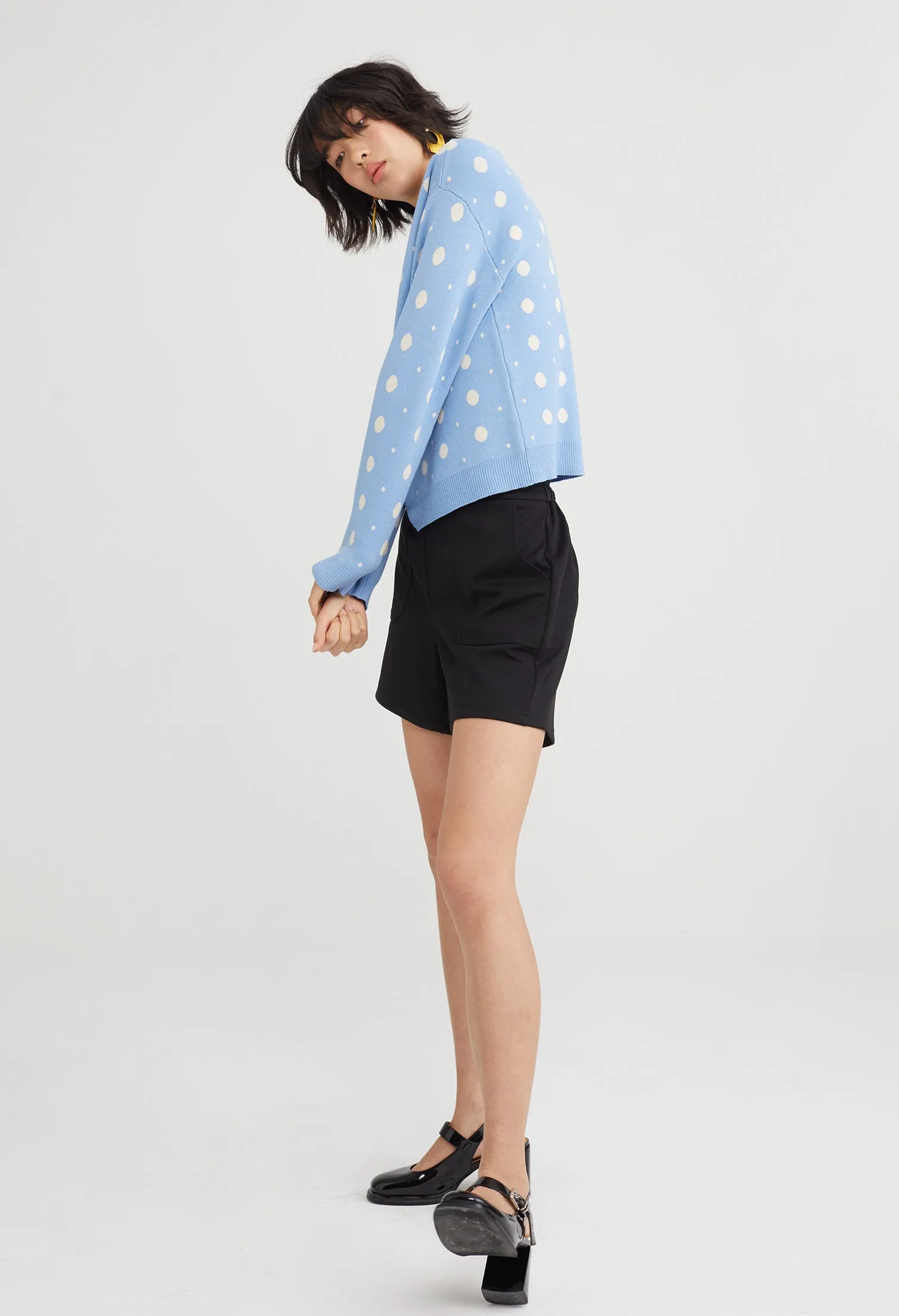 Polka Dot Knit Top