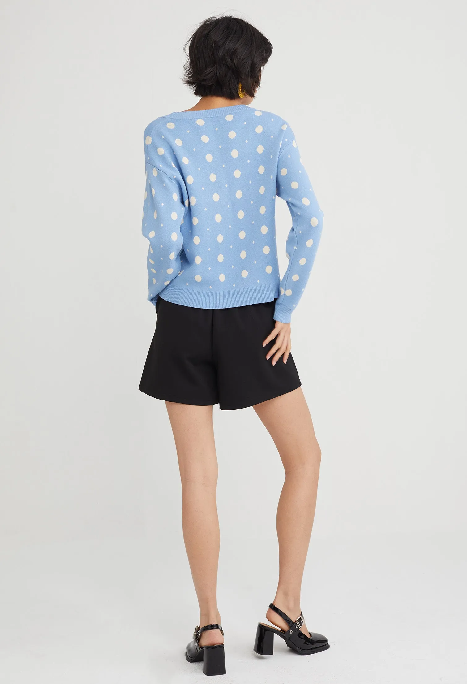 Polka Dot Knit Top