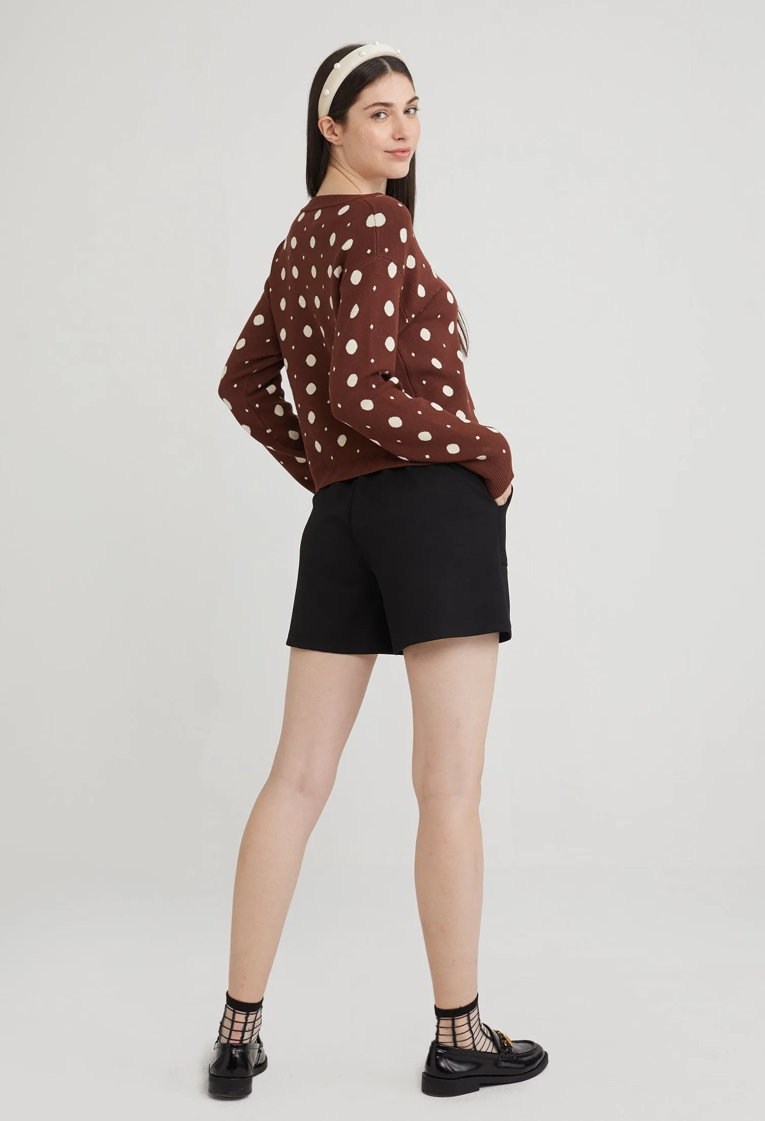 Polka Dot Knit Top