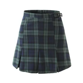 Preppy Plaid Pattern High Waist Mini Skirt