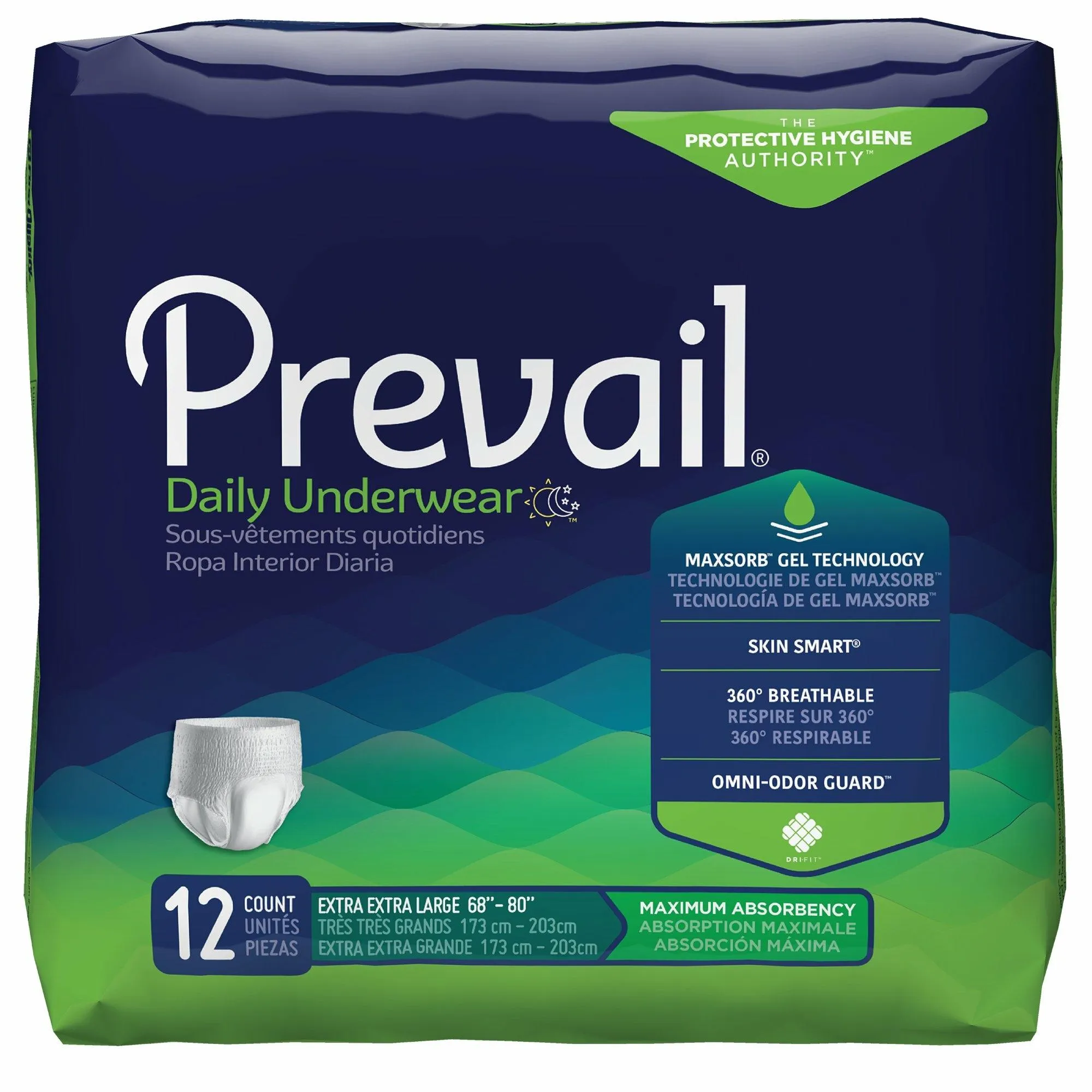 Prevail Daily Disposable Underwear, Extra Absorbency