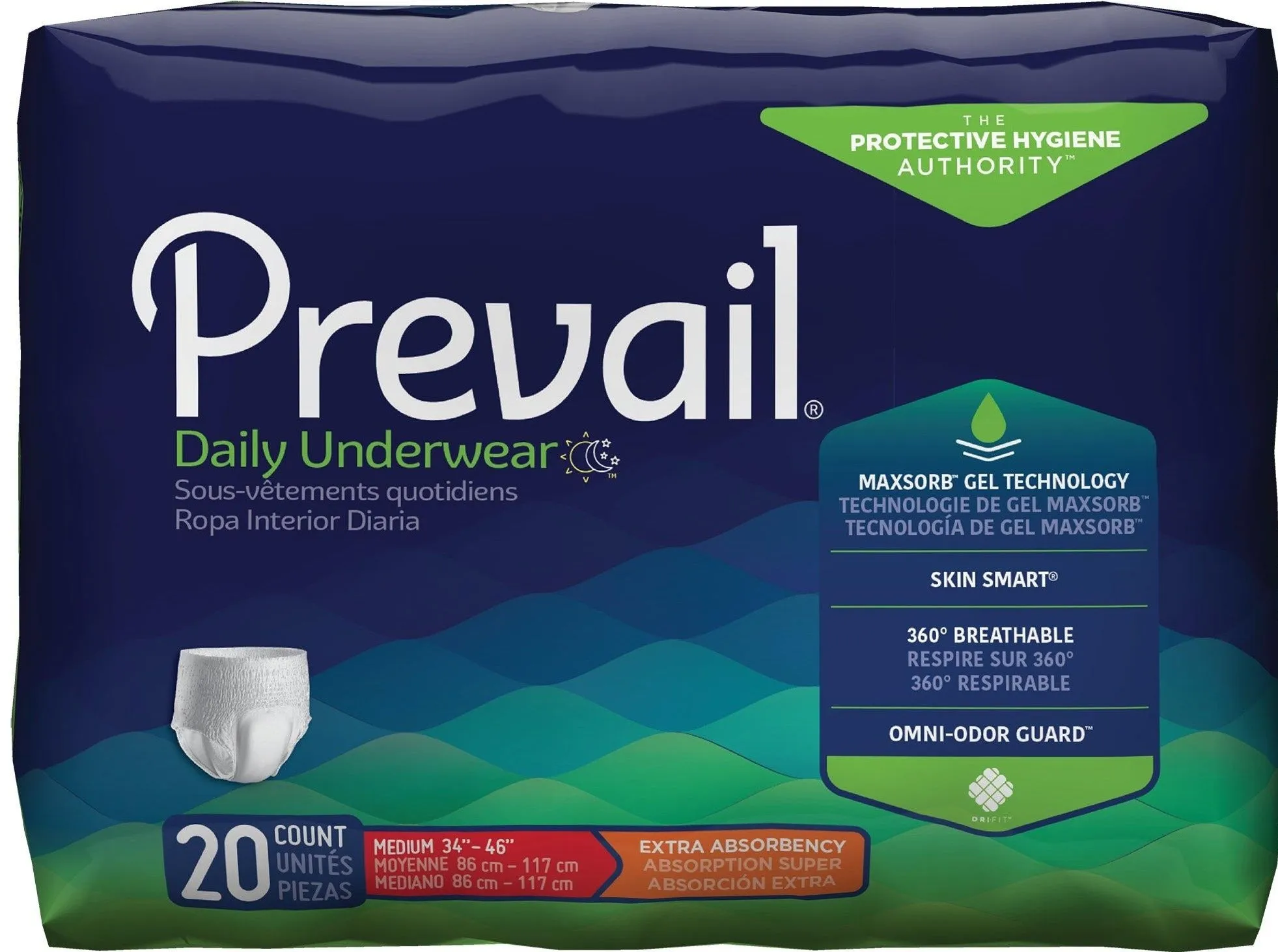 Prevail Daily Disposable Underwear, Extra Absorbency