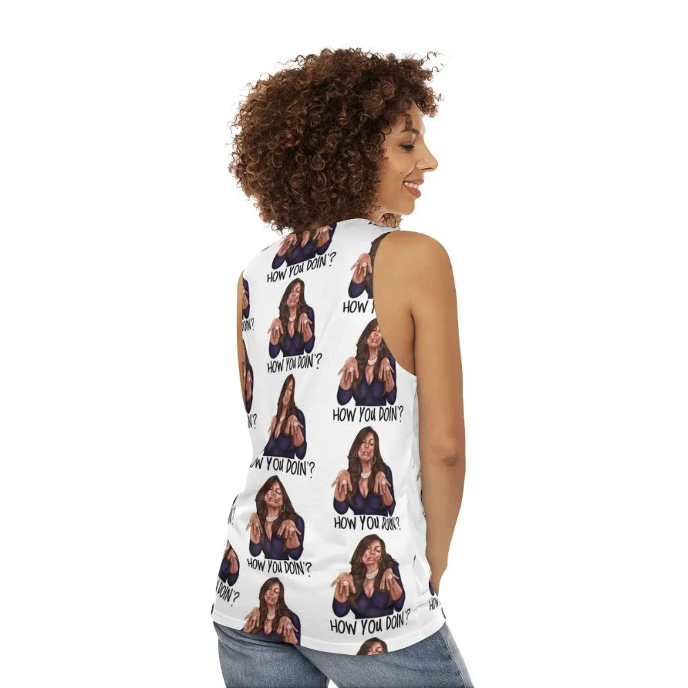 "How You Doin?" Unisex Funny Tank Top for Pop Culture Fans