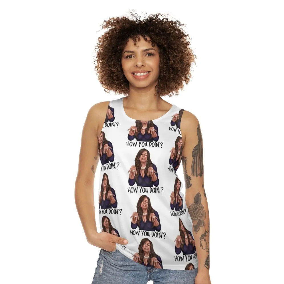 "How You Doin?" Unisex Funny Tank Top for Pop Culture Fans