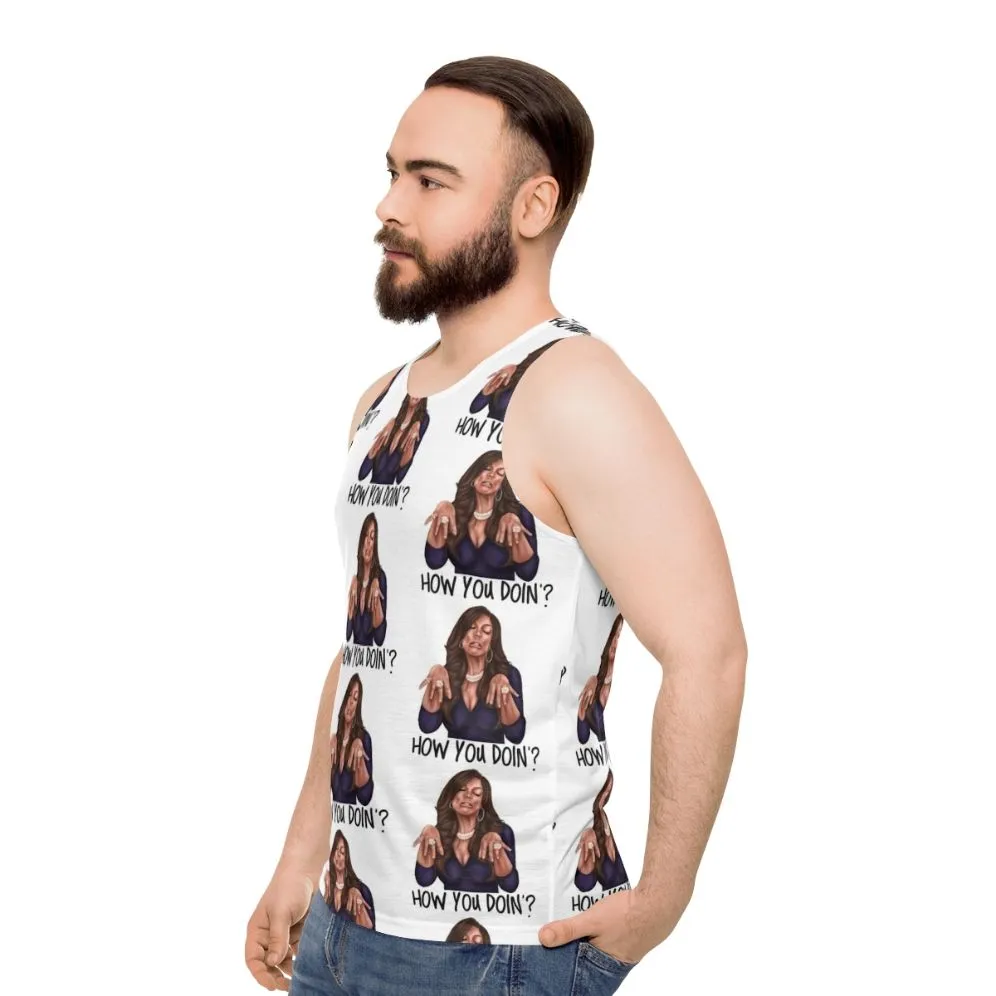 "How You Doin?" Unisex Funny Tank Top for Pop Culture Fans