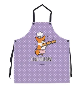 "I Loaf Your Buns" Corgi Apron | Customizable