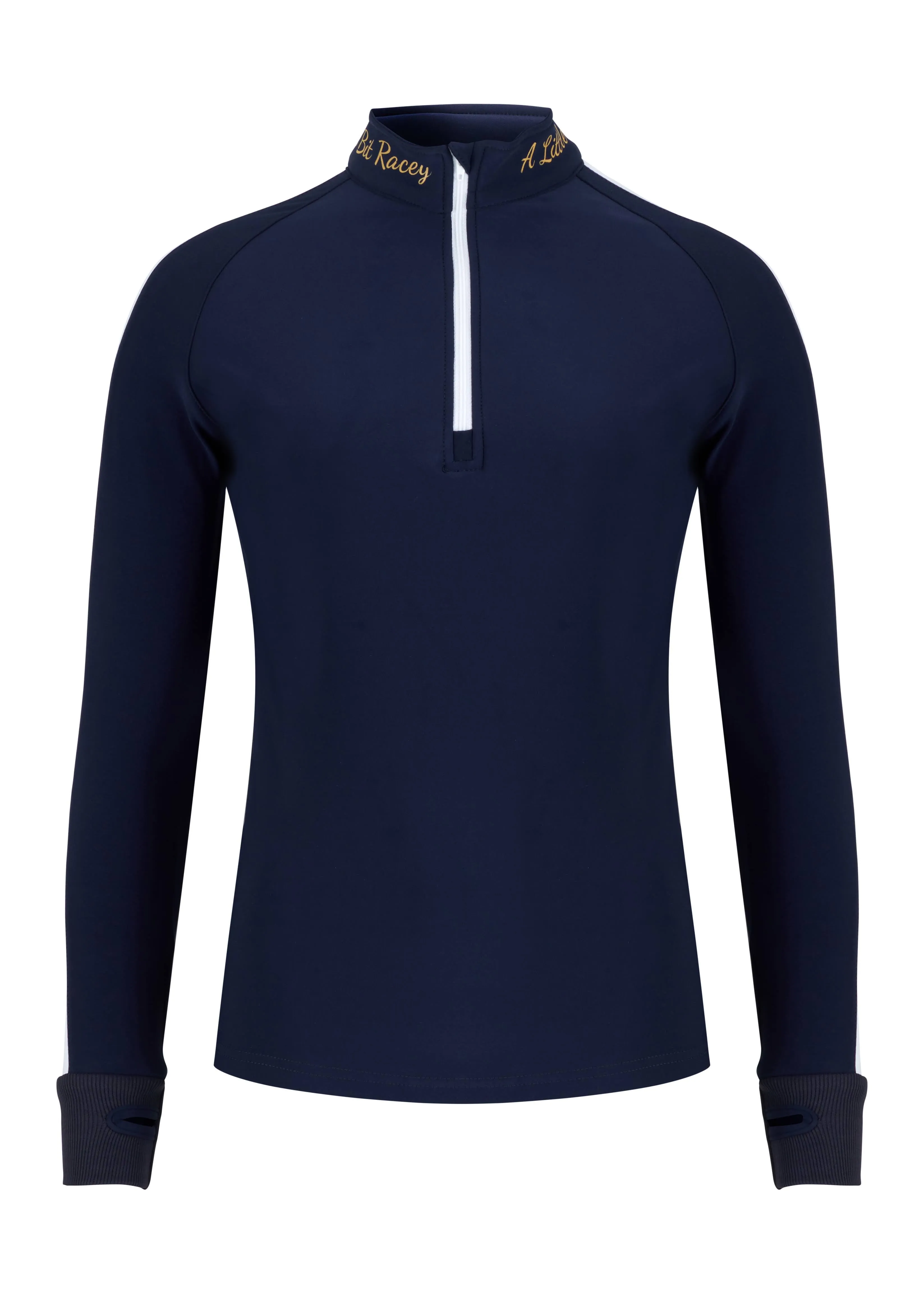 Reyal Top Navy/White Long Sleeved By A Little Bit Racey