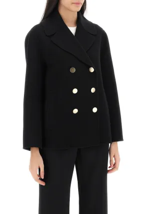 's Max Mara Margot Double-Breated Wool Peacoat (Size - 40)