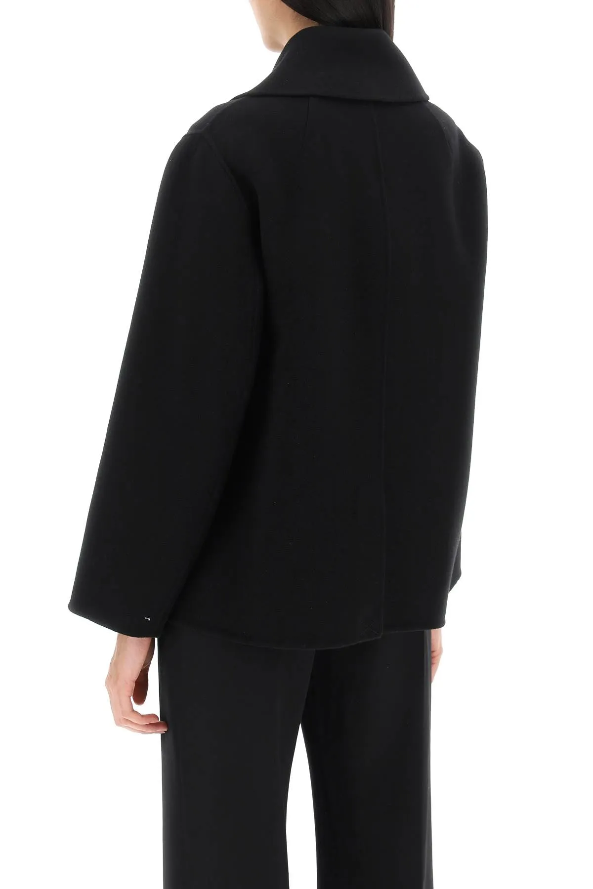 's Max Mara Margot Double-Breated Wool Peacoat (Size - 40)