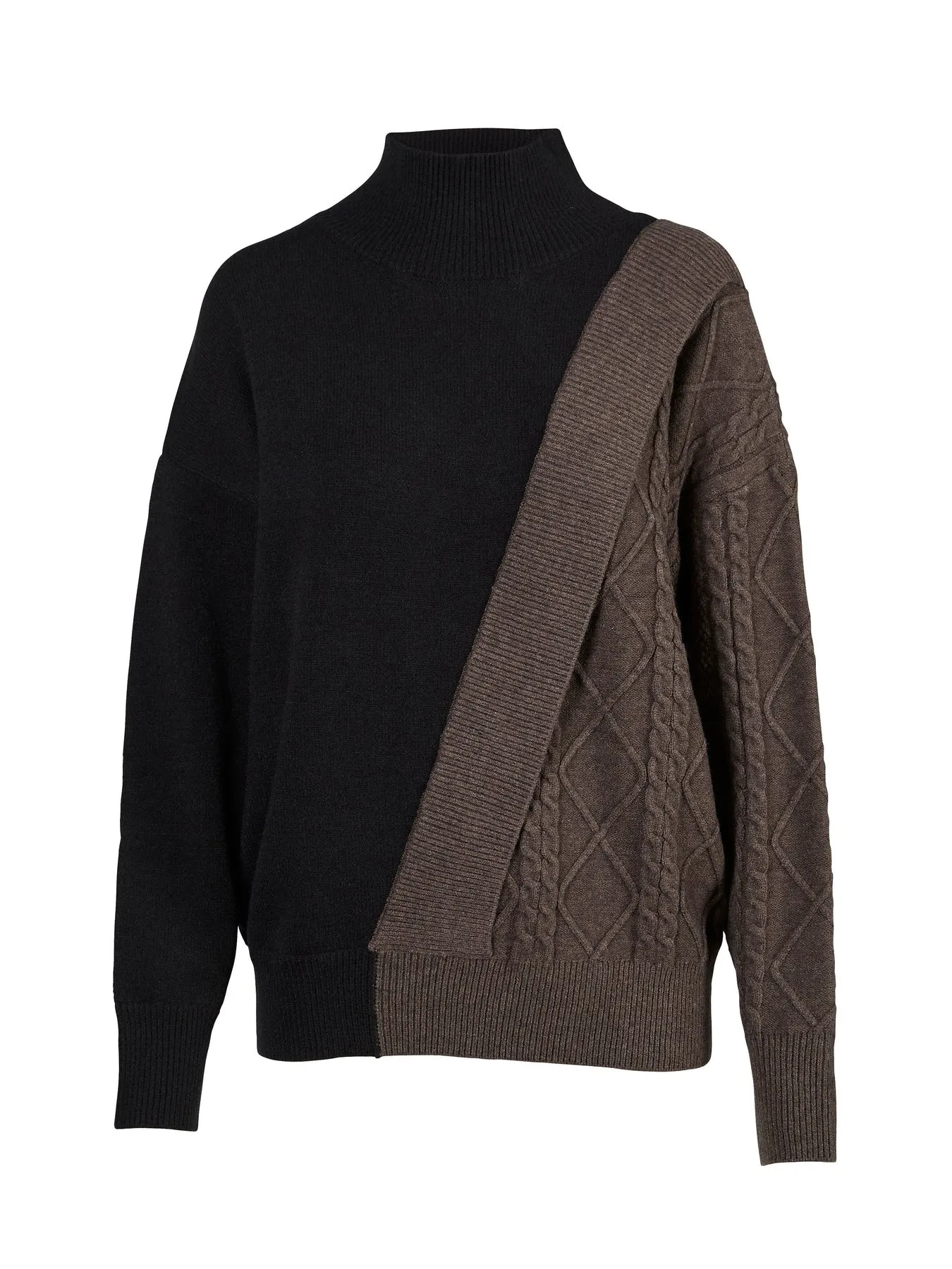 Sigga Cable Knit Sweater - Black Mix