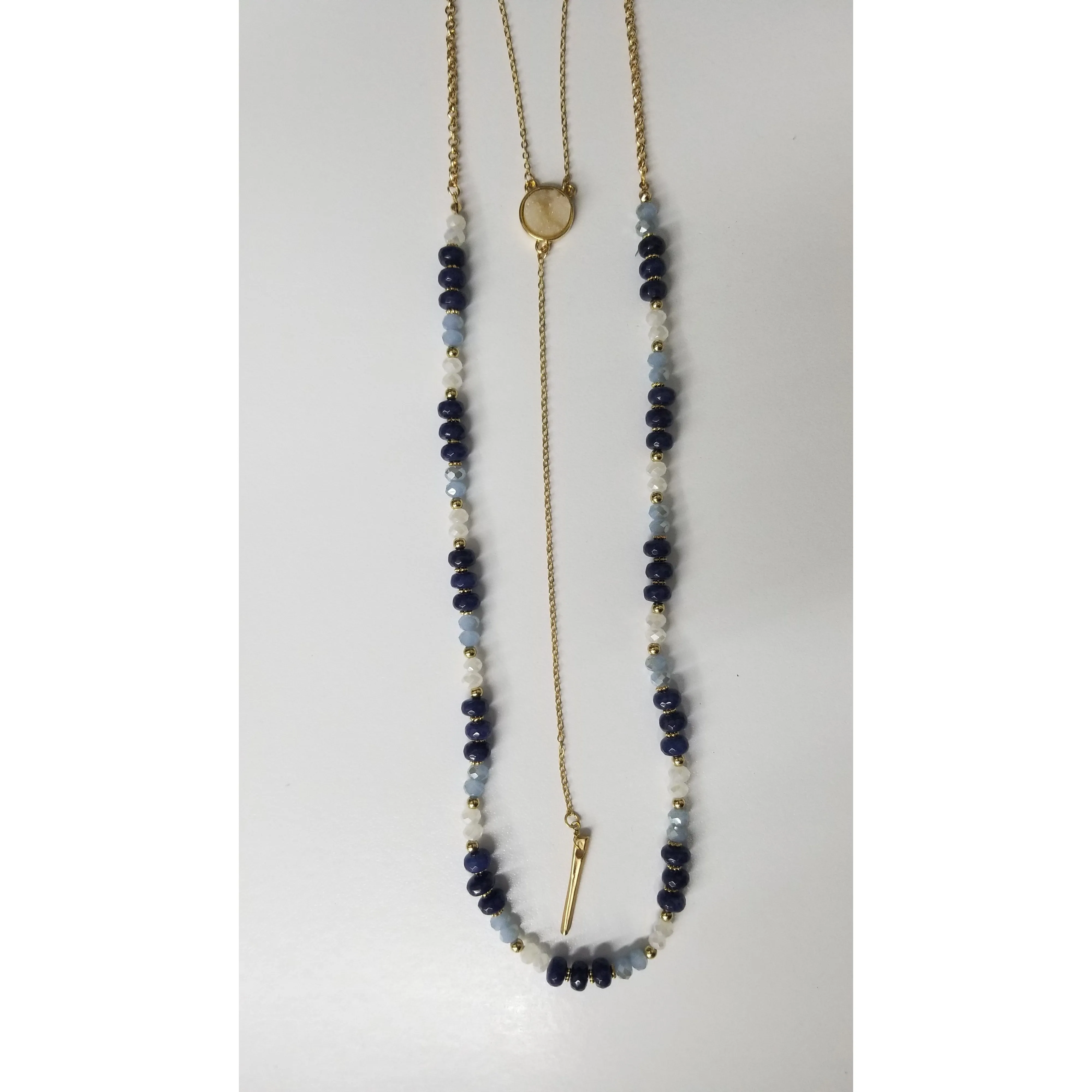 Simply Noelle Rock On Drop Necklace - Navy