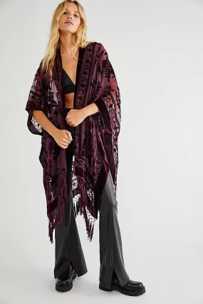 Stevie's Bohemian Long Tassel Velvet Kimonos