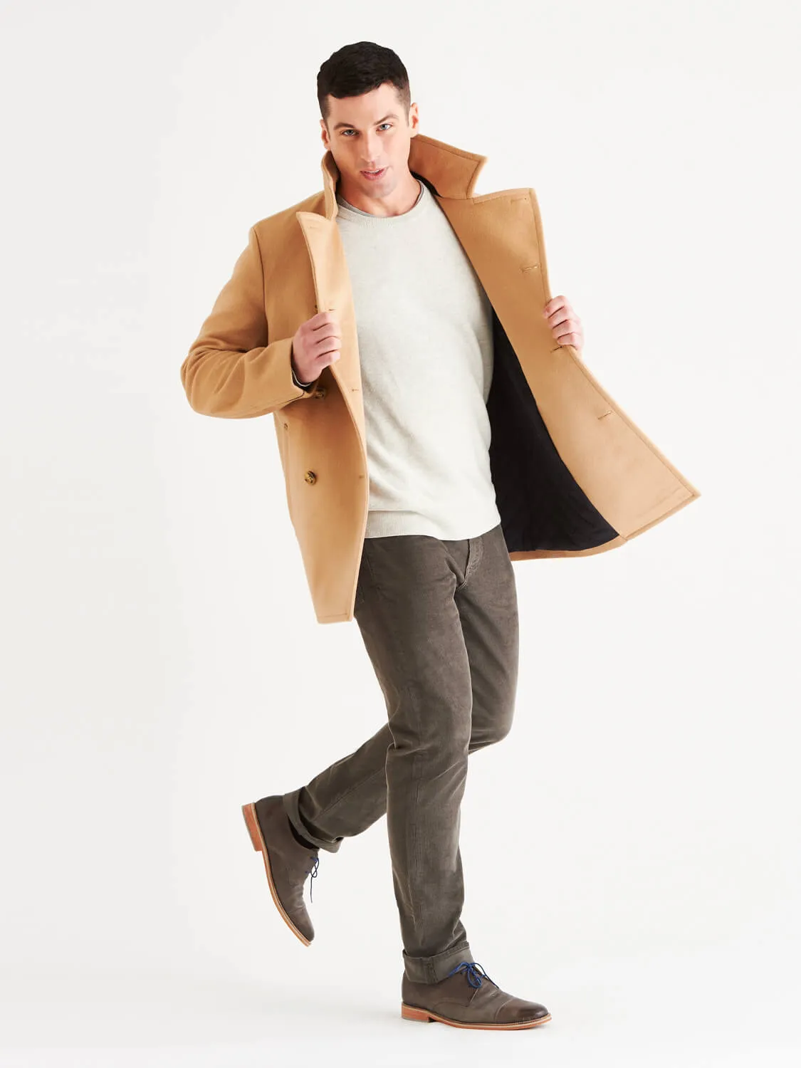 Stewart StormLux™ Wool Cashmere Peacoat