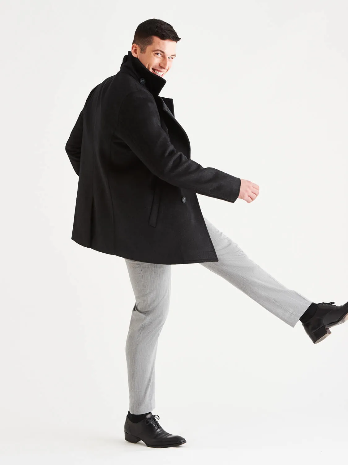 Stewart StormLux™ Wool Cashmere Peacoat