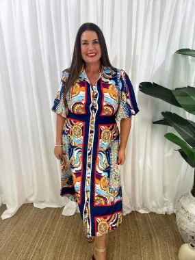 The Postiano Dress - Carnival Print