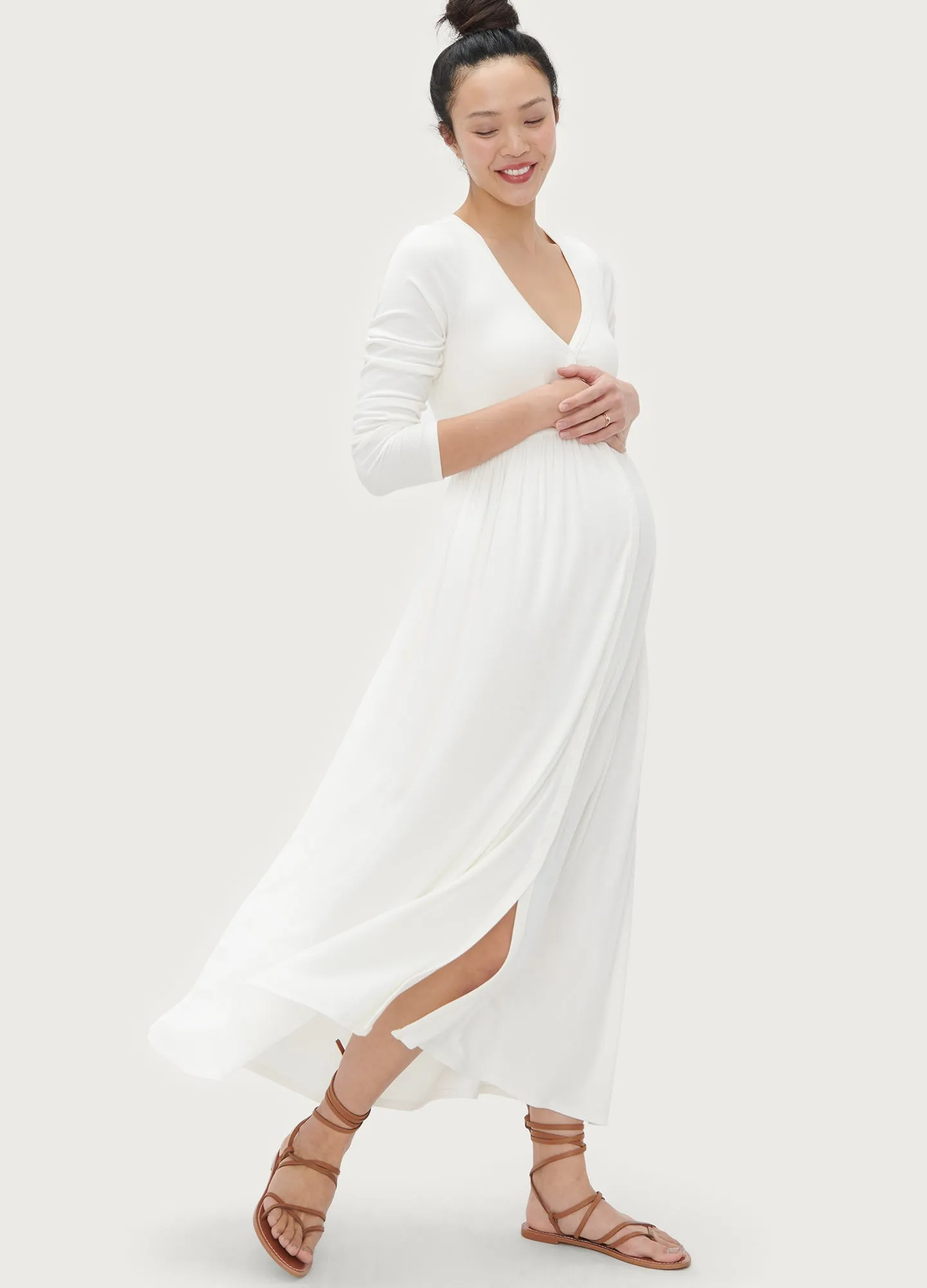 The Softest Rib Nursing Dress