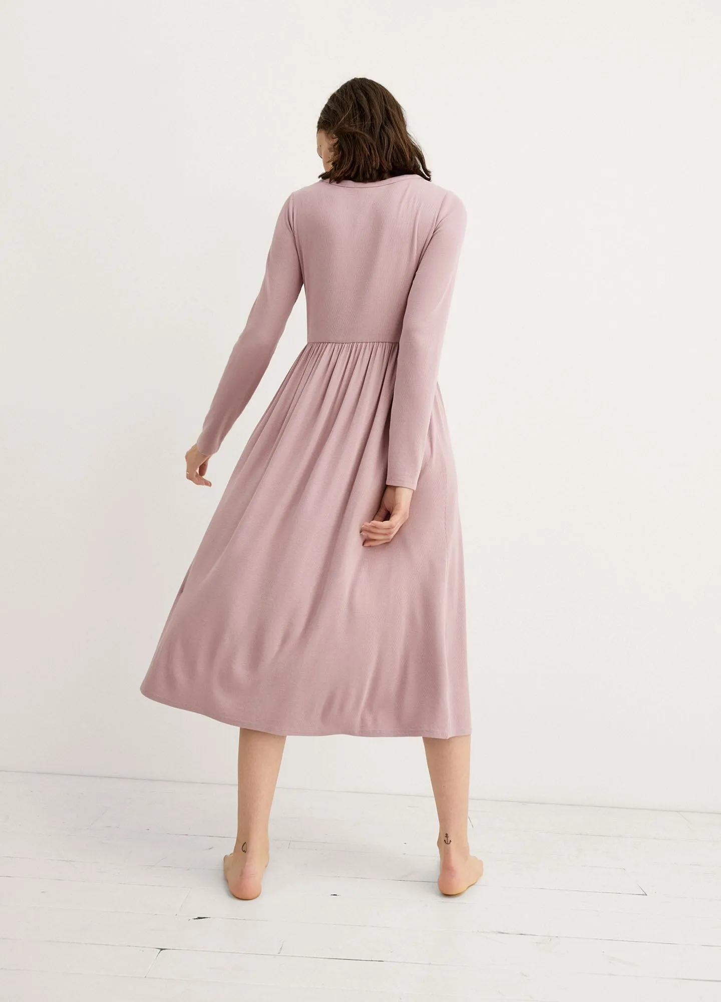 The Softest Rib Nursing Dress