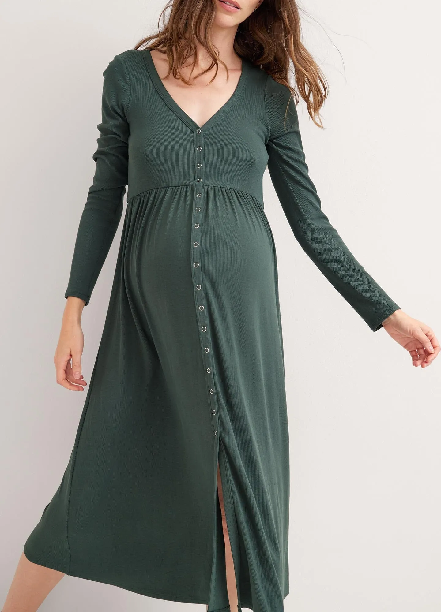 The Softest Rib Nursing Dress