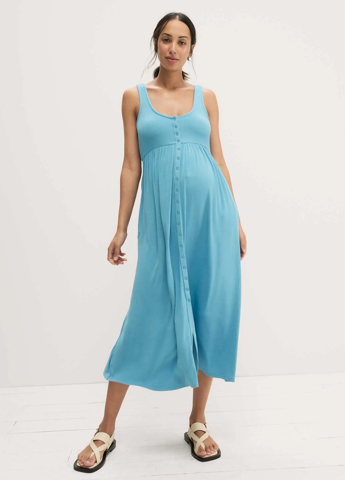 The Softest Rib Nursing Tank Dress