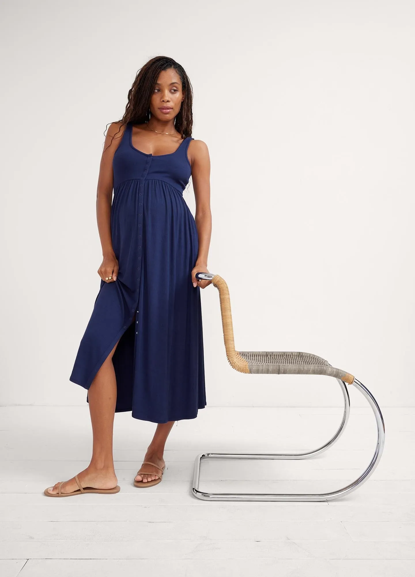 The Softest Rib Nursing Tank Dress