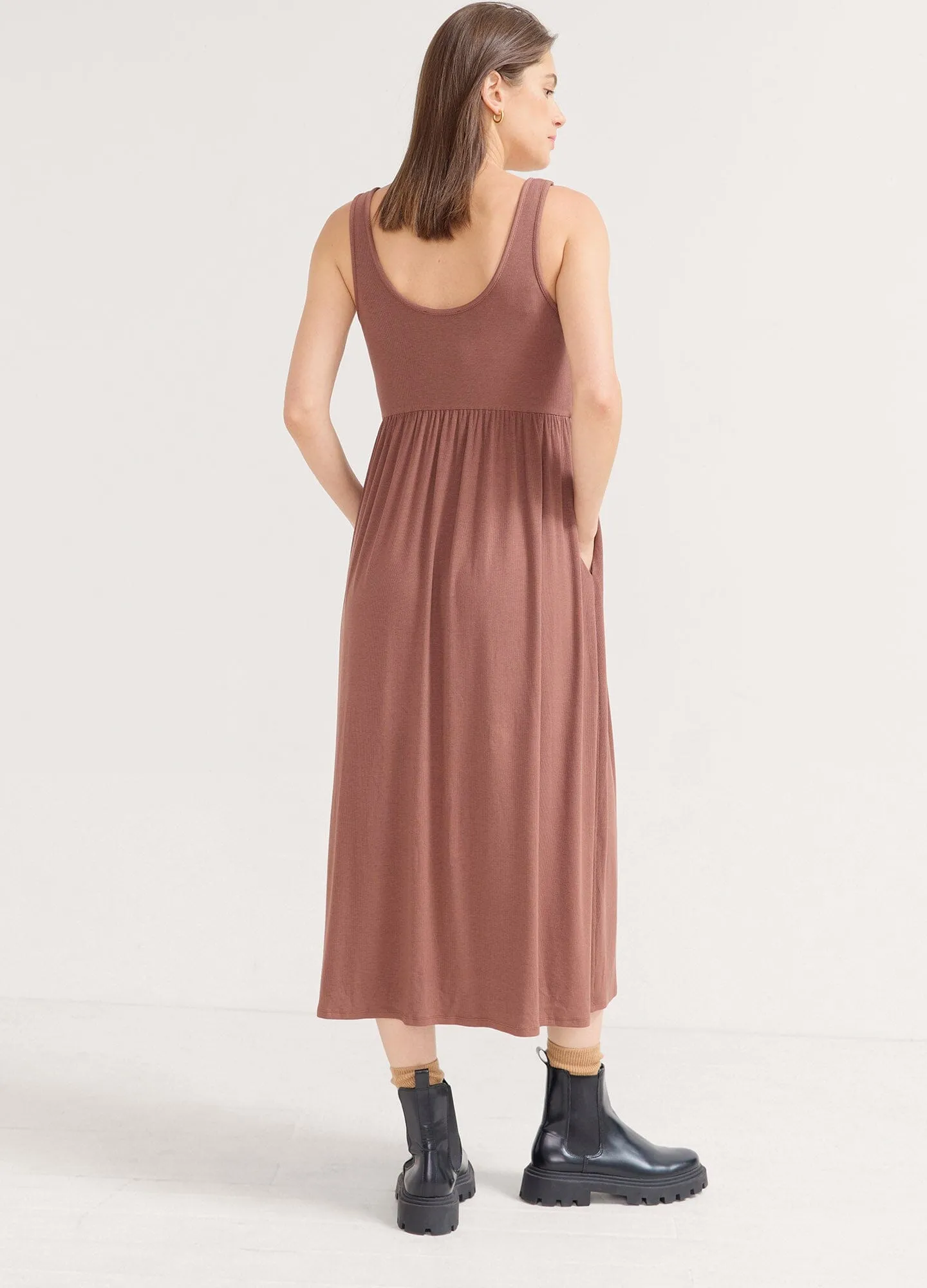 The Softest Rib Nursing Tank Dress