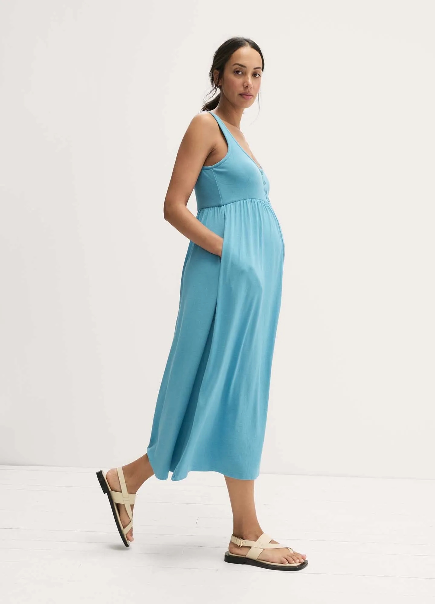 The Softest Rib Nursing Tank Dress