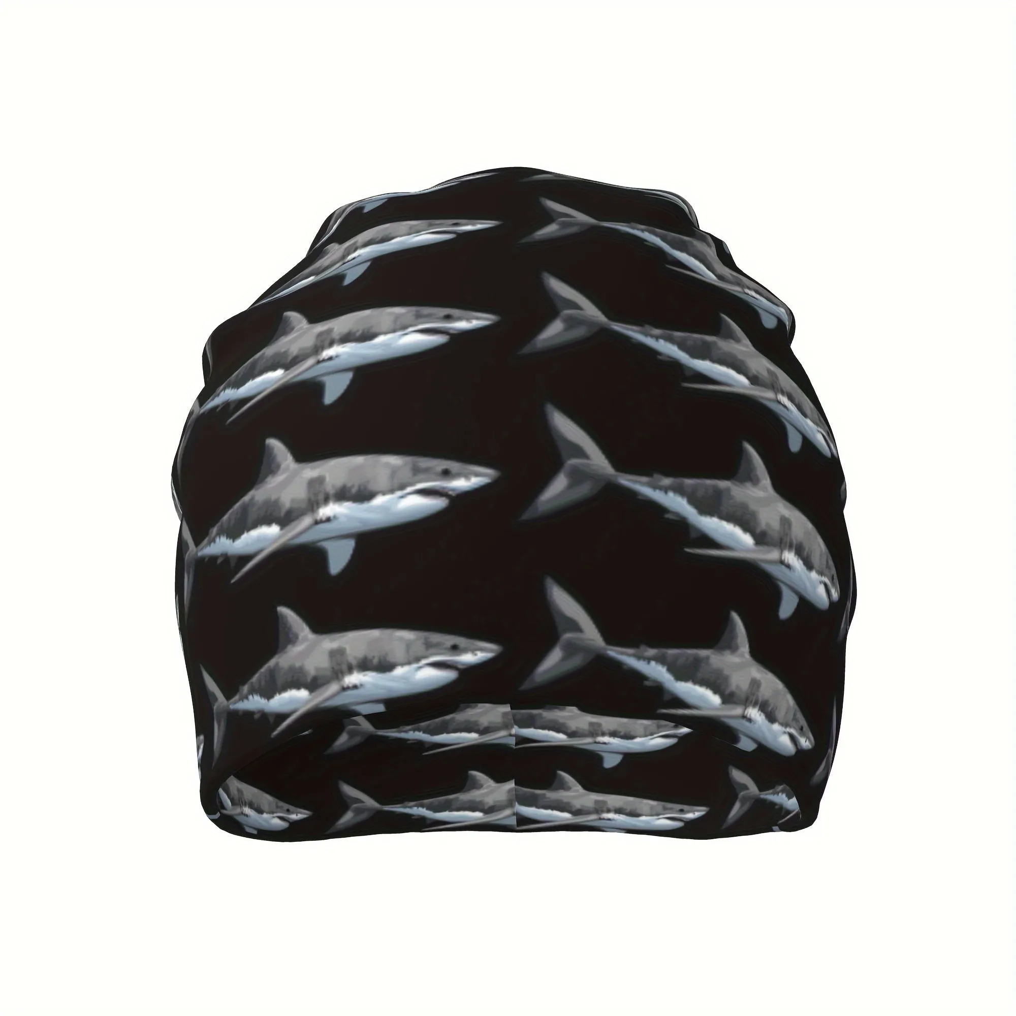 Unisex Caps - Stretchable Shark Print Skull