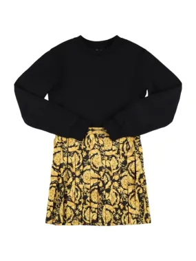 Versace   Printed cotton sweat dress 