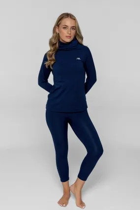 WOMEN'S THERMAL BASE LAYER TOP NIGHT SKY NAVY